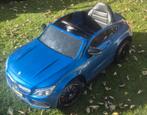 Blauwe Mercedes AMG Kinderauto, Kinderen en Baby's, Speelgoed | Buiten | Accuvoertuigen, Ophalen, Zo goed als nieuw