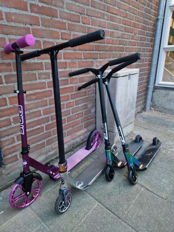 Vier Steppen te Koop: Stuntstep, Story & Type R!, Fietsen en Brommers, Steps, Gebruikt, Gewone step, Ophalen of Verzenden