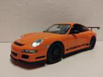 Porsche 911 GT3 RS (997) oranje Welly metal nobox 1:18 KRD, Ophalen of Verzenden, Zo goed als nieuw, Auto, Welly