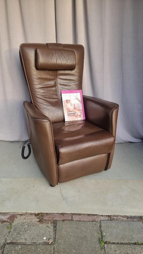Prominent Romeo leren staop sta op stoel maat Medium relax, Huis en Inrichting, Fauteuils, Zo goed als nieuw, Leer, Minder dan 75 cm