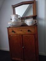 Antiek lampetstel en kastje, Ophalen of Verzenden