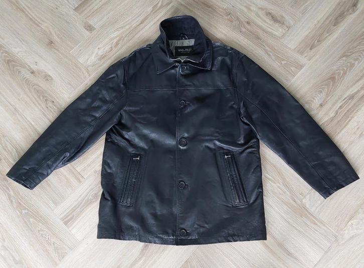 Echt lederen kwaliteit jas Rino&Pelle maat 50 voor €25,-, Kleding | Heren, Jassen | Winter, Gedragen, Maat 48/50 (M), Zwart, Ophalen of Verzenden
