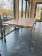 Tafel 1mx2m, rvs/eiken, Ophalen, Gebruikt, 200 cm of meer, 50 tot 100 cm