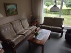 Bank stel, Huis en Inrichting, Banken | Bankstellen, Ophalen, Hout, Gebruikt, 75 tot 100 cm