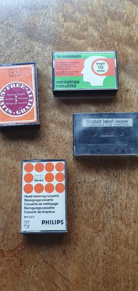 Reinigingscassettes MC o.a. Philips, Vendomatic en Scotch, Cd's en Dvd's, Cassettebandjes, Zo goed als nieuw, Origineel, 2 t/m 25 bandjes