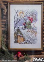 Cado koopje cewec borduurpakket, kabouter + poes op dak 6259, Hobby en Vrije tijd, Borduren en Borduurmachines, Ophalen of Verzenden