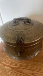 Oude indische koperen sieradenkist breedt 25 hoogte 10 cm, Antiek en Kunst, Ophalen of Verzenden