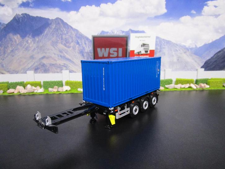 Wsi 03-1010 & 04-2122 Chassis & 20FT Container, Hobby en Vrije tijd, Modelauto's | 1:50, Nieuw, Bus of Vrachtwagen, Wsi, Ophalen