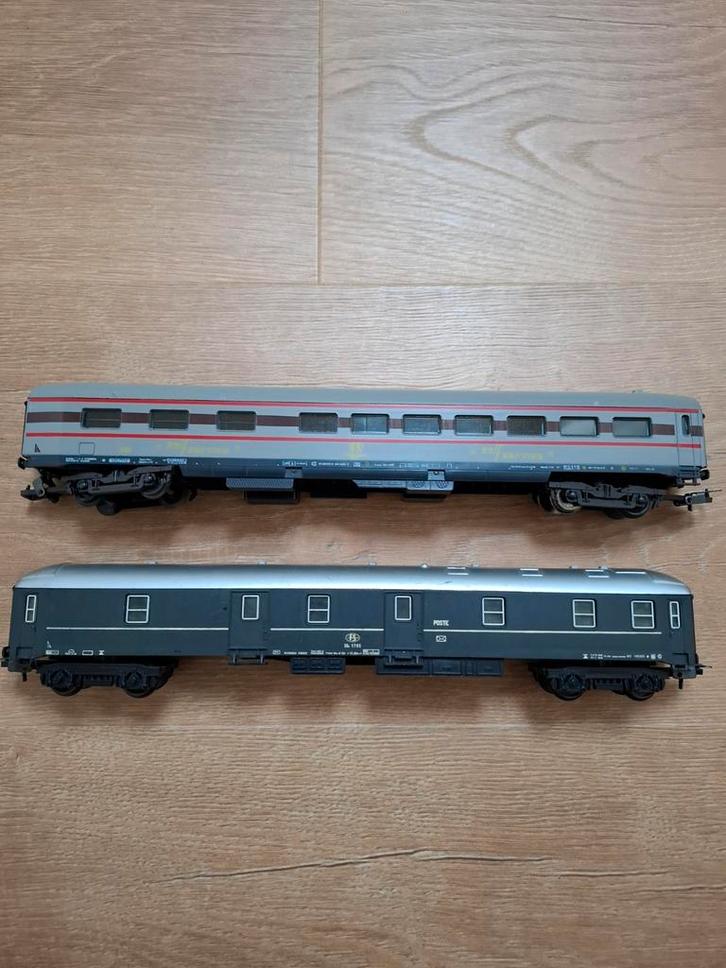 Twee Lima wagons van de FS., Hobby en Vrije tijd, Modeltreinen | H0, Gebruikt, Wagon, Gelijkstroom of Wisselstroom, Lima, Ophalen of Verzenden