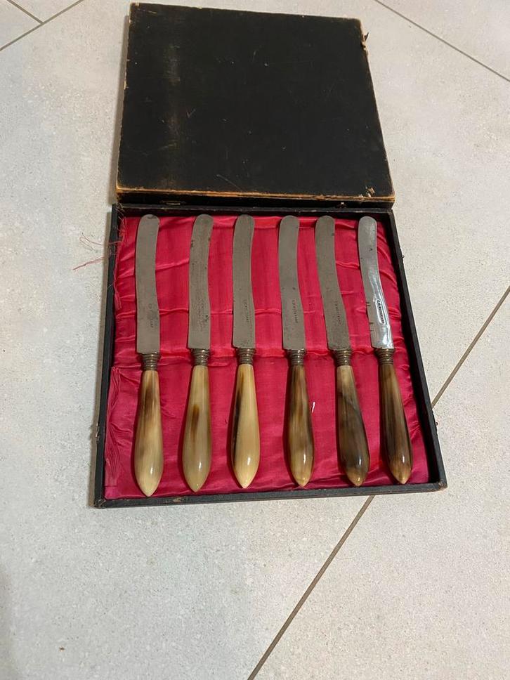 Vintage Messenset in Originele Doos, Antiek en Kunst, Antiek | Bestek, Ophalen of Verzenden