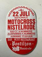Sticker Nationale Motocross Nistelrode, Verzenden, Zo goed als nieuw, Sport