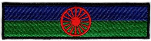 Roma Zigeuner biker vlag stoffen opstrijk patch embleem #2, Verzamelen, Kleding en Patronen, Nieuw, Shirt, Verzenden