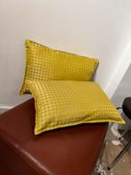 Mid-Century Houndstooth Kussens, Huis en Inrichting, Ophalen of Verzenden, Zo goed als nieuw, Geel, Vierkant