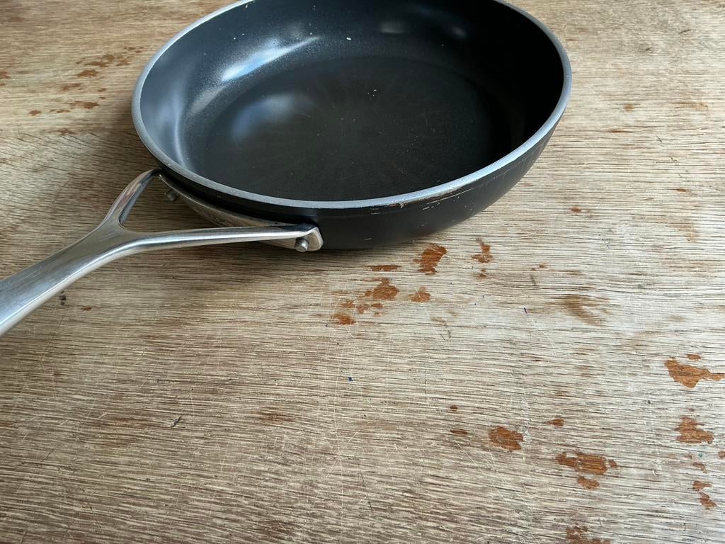 Demeyere pan 24 cm ( inductie), Gebruikt, Inductieplaat, Ophalen of Verzenden, Rvs