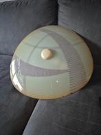 Vintage space age plafondlamp, Ophalen of Verzenden, Gebruikt, Glas