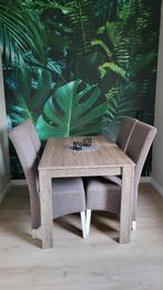 Eettafel met stoelen 4 personen, Huis en Inrichting, Tafels | Eettafels, Ophalen, Gebruikt, 100 tot 150 cm, 50 tot 100 cm