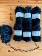 7 bollen zwarte wol, Hobby en Vrije tijd, Ophalen of Verzenden, Nieuw, Breien of Haken, Wol of Garen