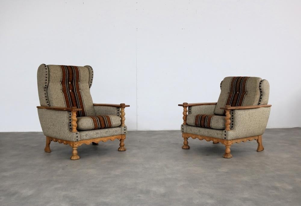 brutalist fauteuils | easy chairs | jaren 60 | Deens, Minder dan 50 cm, Gebruikt, ., 75 tot 100 cm