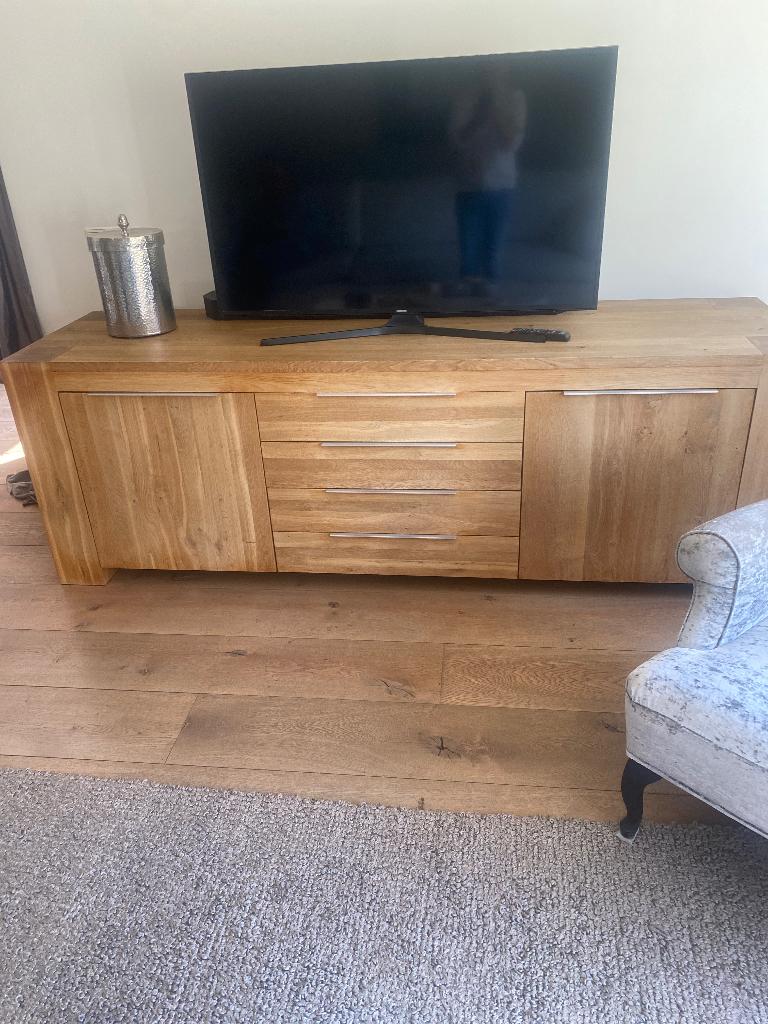 Prachtige massieve eiken dressoir !, Huis en Inrichting, Ophalen, Eikenhout, Zo goed als nieuw, 200 cm of meer