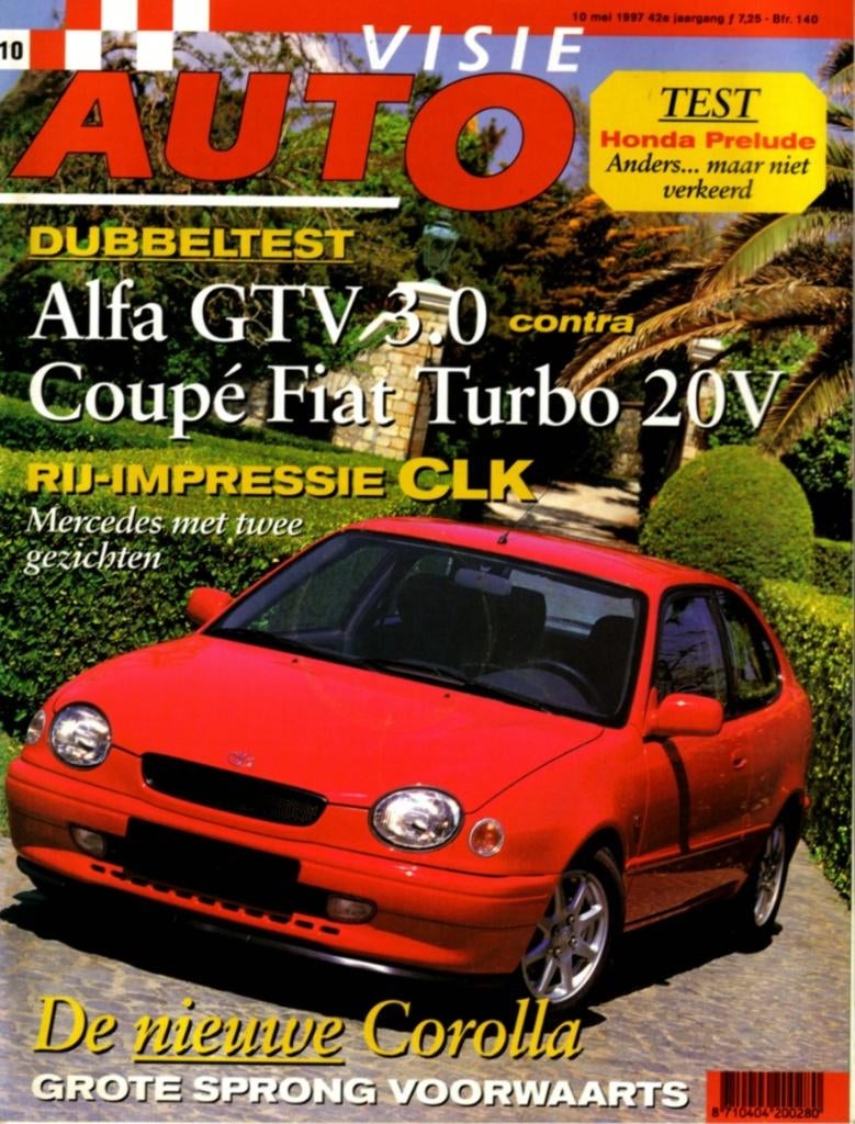 Autovisie dubbeltest Alfa GTV 3.0 en Coupe Fiat Turbo 20V, Ophalen of Verzenden, Gelezen, Alfa Romeo