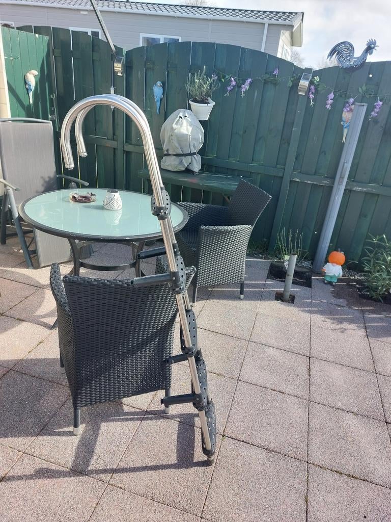 Rvs boot zwemtrap 4 treden, Tuin en Terras, Ophalen of Verzenden