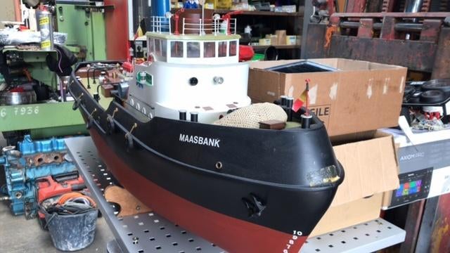 Havensleper Maasbank 1.30 meter Zeer mooi, Hobby en Vrije tijd, Modelbouw | Boten en Schepen, Ophalen, Nieuw, Groter dan 1:32