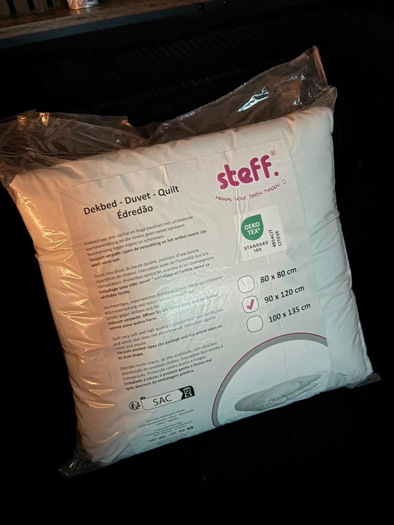 Steff dekbed 90x120cm NIEUW!, Ophalen of Verzenden, Nieuw, Wit