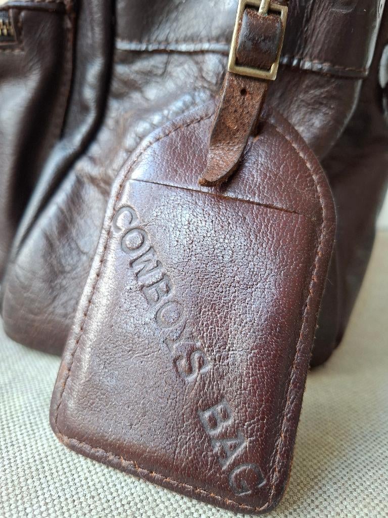 Mooie Cowboysbag `The bag' donkerbruin, Ophalen of Verzenden, Gebruikt, Bruin, Overige typen