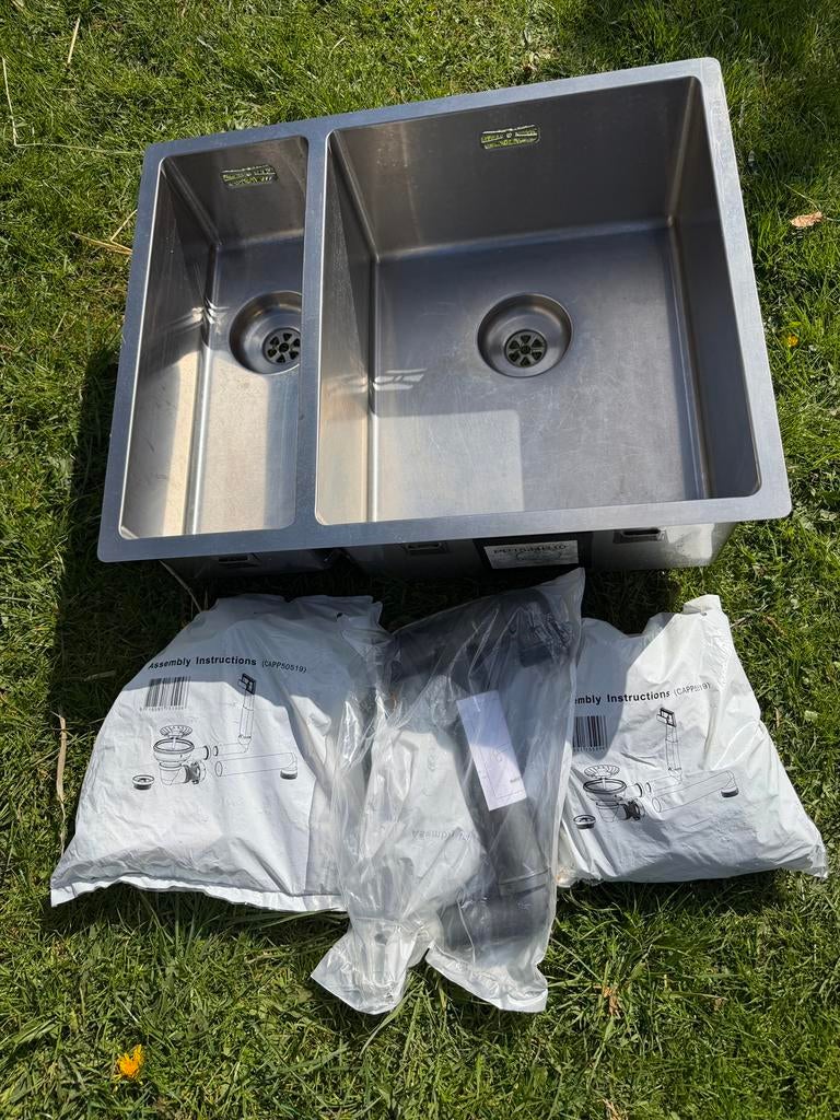 Caressi spoelbak CAPP 1534R10 onderbouw, opbouw , vlakinbouw, Huis en Inrichting, Keuken | Keukenelementen, Zo goed als nieuw