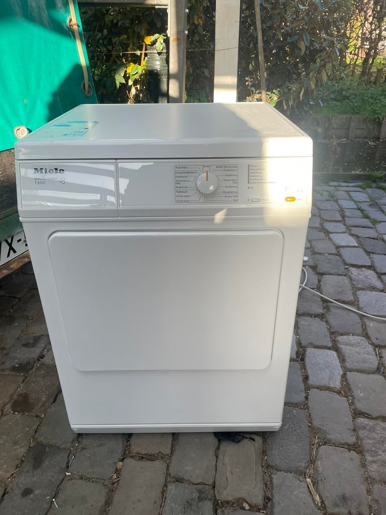 Miele wasdroger Softcare System T8703, Ophalen, 6 tot 8 kg, Luchtafvoer, Zo goed als nieuw