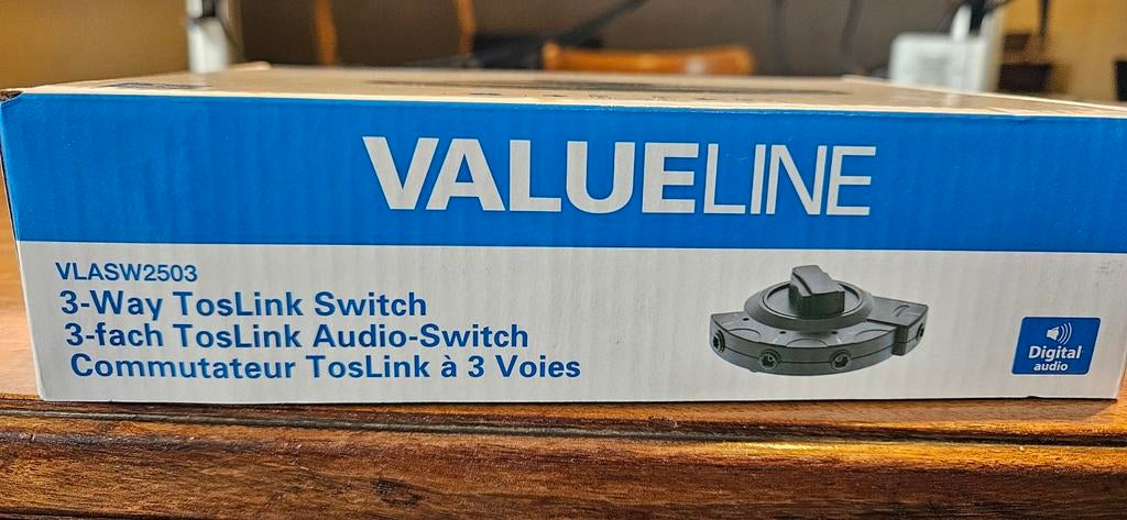 Valueline 3-weg TosLink Switch, Ophalen of Verzenden