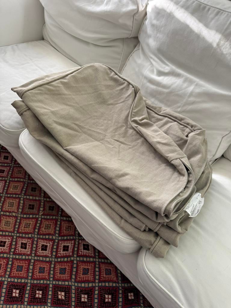 Beige ektorp hoes 3-zitsbank, Gebruikt, Driepersoons, 75 tot 100 cm, Ophalen of Verzenden