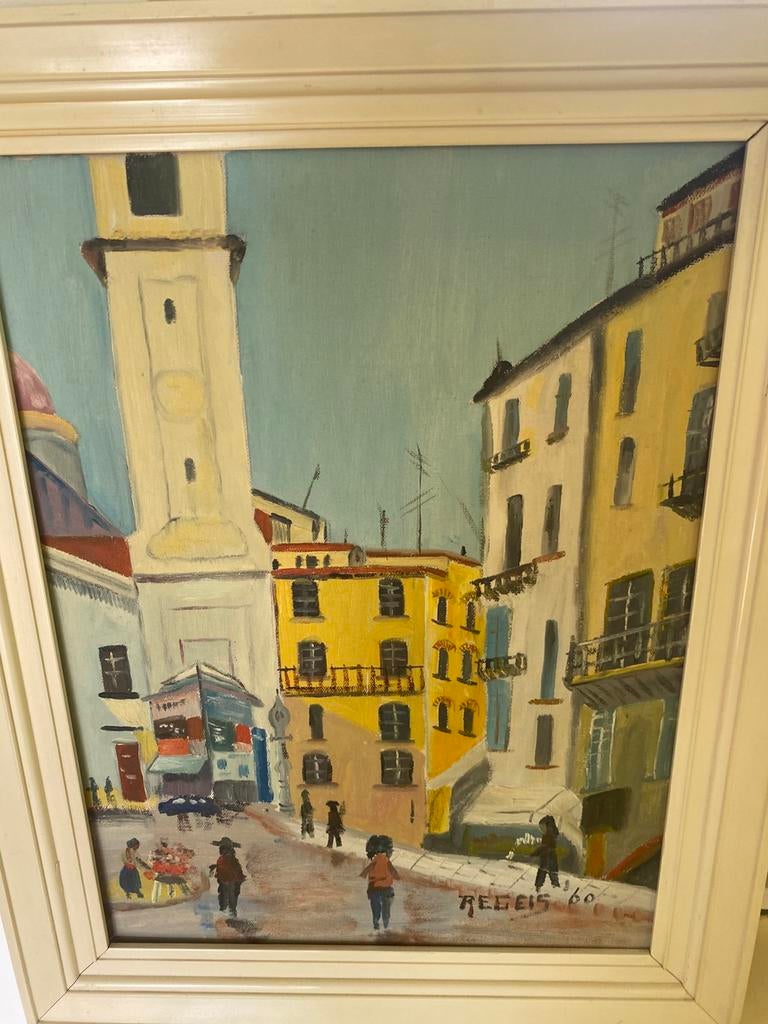 Schilderij gesigneerd en gedateerd 1960 zie foto, s, Antiek en Kunst, Kunst | Schilderijen | Klassiek, Ophalen