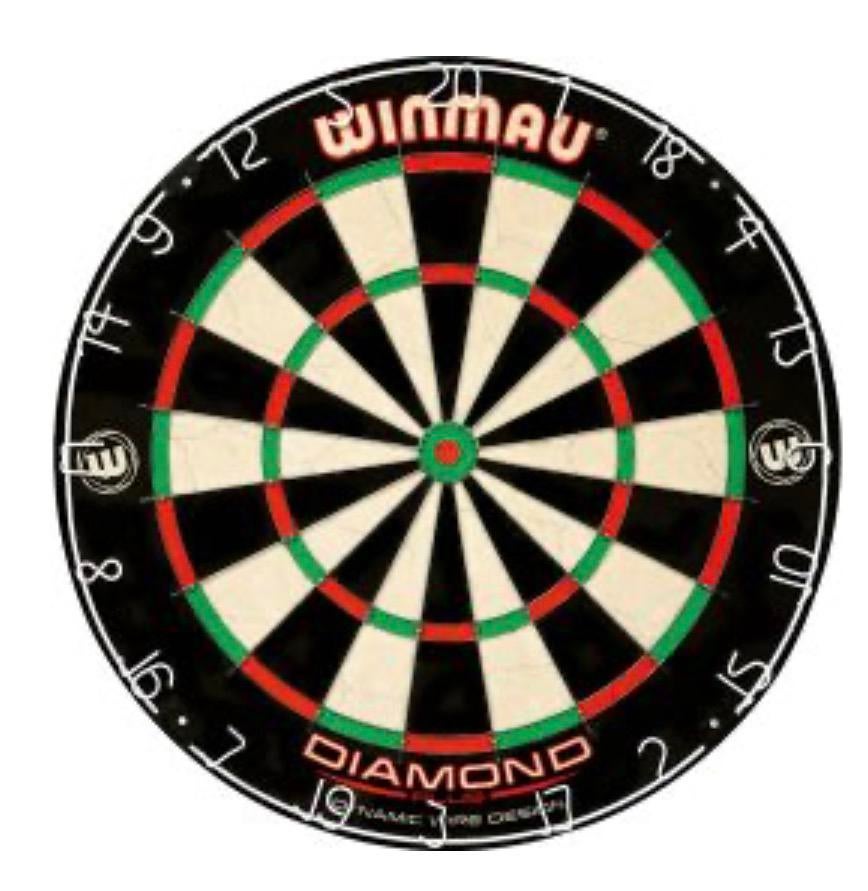Winmau dartbord Daimond wired, Ophalen, Dijklaan 133 Breda, Stoffelen, Nieuw