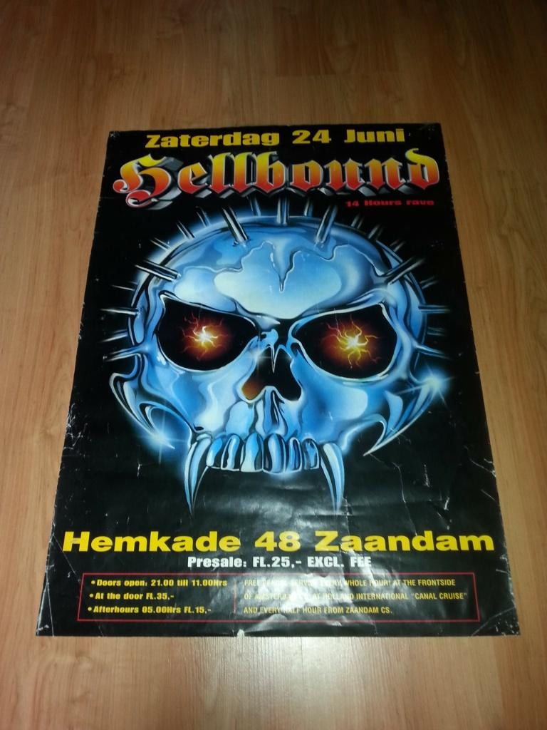 Gezocht HELLBOUND posters jaren 90, Verzamelen, Posters, Ophalen of Verzenden, Zo goed als nieuw, A1 t/m A3, Muziek