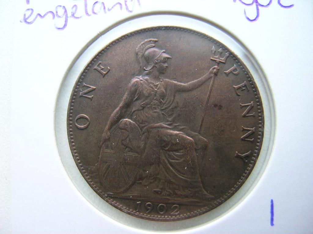 Penny 1902 Engeland (nr 1), Postzegels en Munten, Munten | Europa | Niet-Euromunten, Ophalen of Verzenden, Overige landen, Losse munt