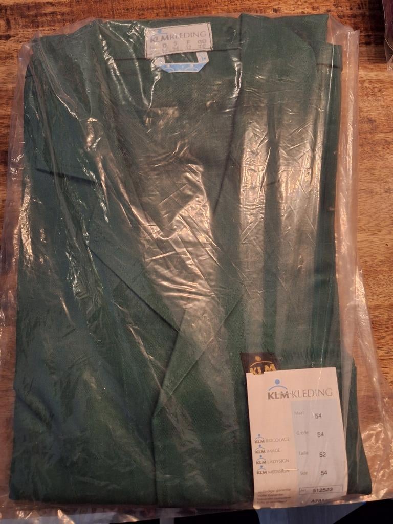 Nieuwe donkergroene KLM stofjas. Maat 54, Kleding | Heren, Ophalen of Verzenden, Nieuw, Ehco