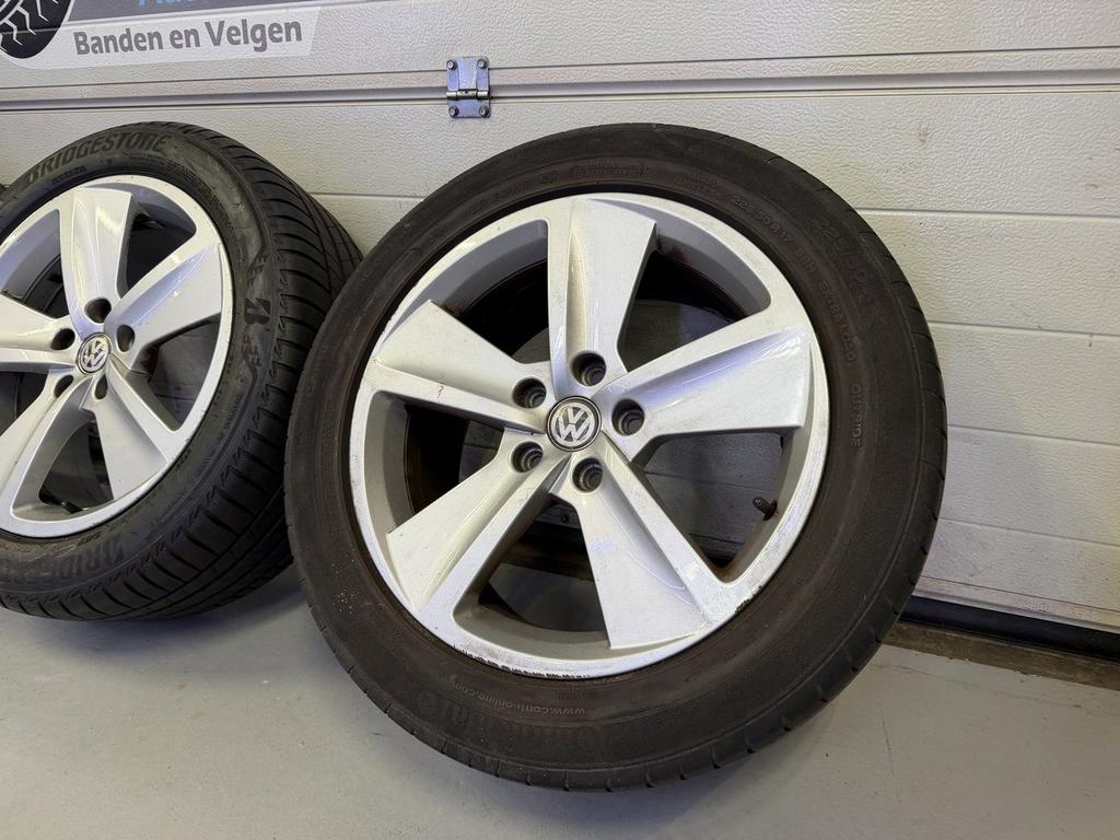 17inch Originele VW Audi Seat Skoda Velgen set! 5x112 A merk, Auto-onderdelen, Banden en Velgen, Gebruikt, -, -, Banden en Velgen