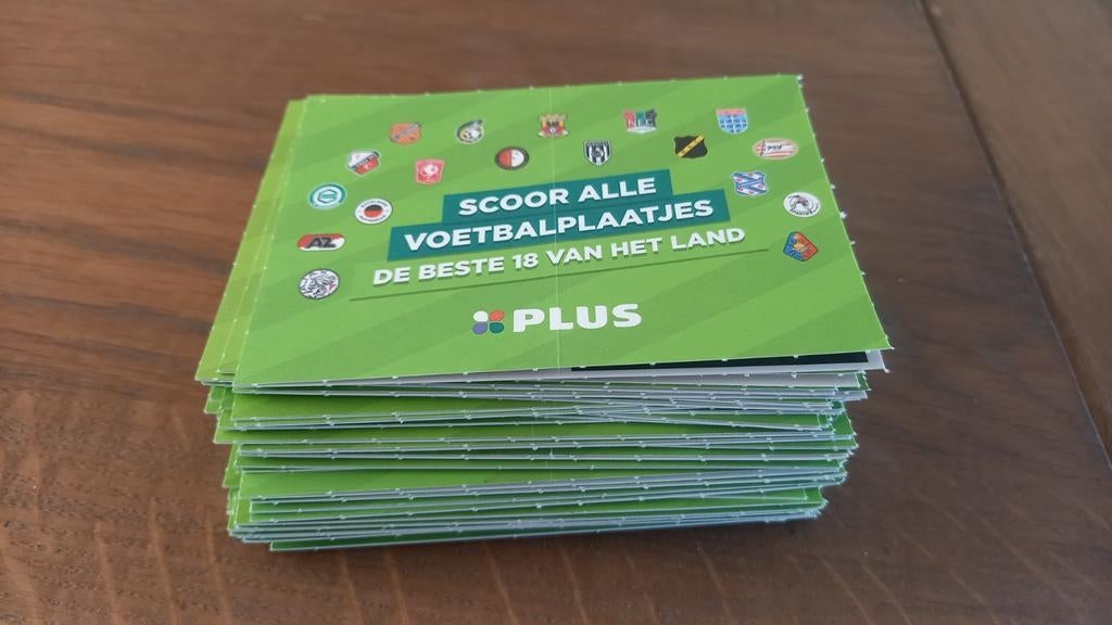 60 pakjes voetbalplaatjes Pllus, Albert Heijn, Ophalen of Verzenden