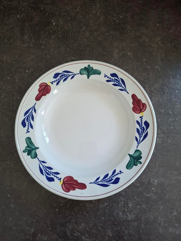 Grote set Boch Frères Boerenbont borden + accessoires, Ophalen, Zo goed als nieuw, Bord(en), Aardewerk