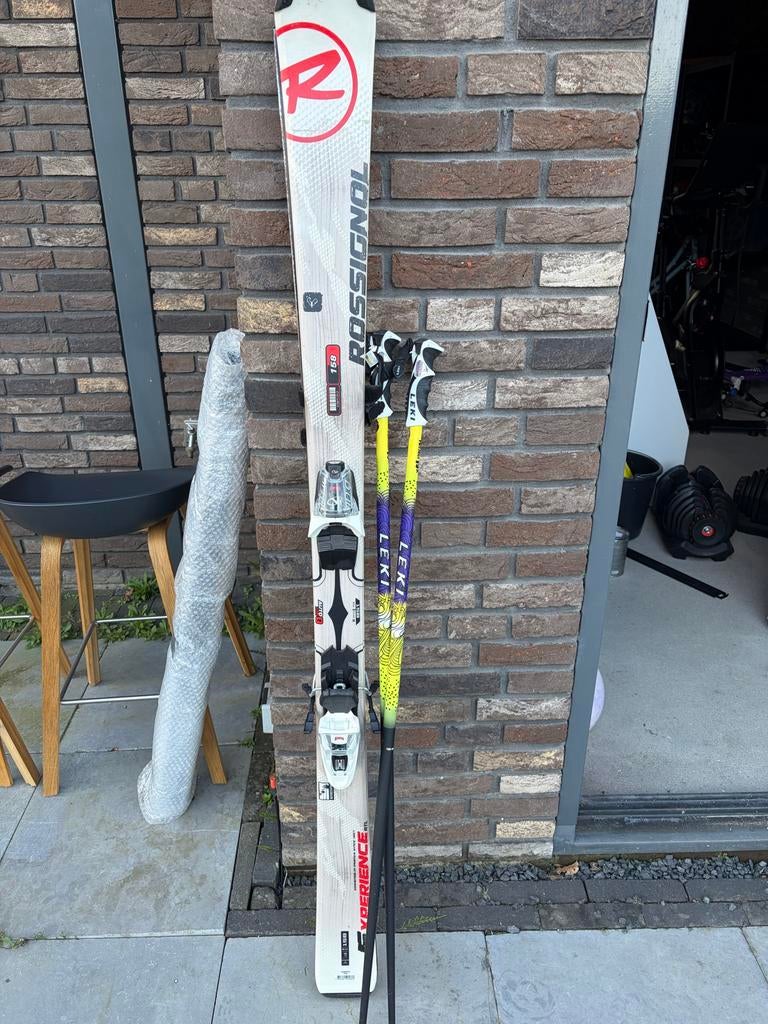 Rossignol ski's 158cm met bindingen en stokken, Ophalen, 140 tot 160 cm, Gebruikt, Rossignol