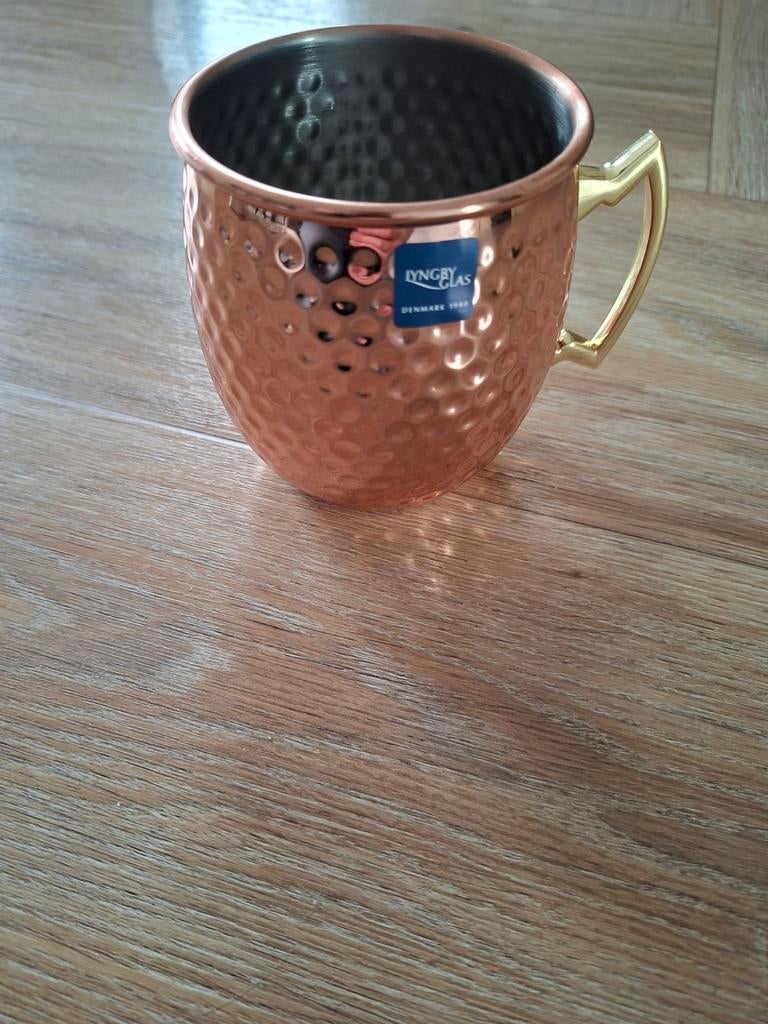 Lyngby Glas Moscow Mule Beker - Koperkleurig, Overige typen, Goud, Nieuw, Ophalen of Verzenden