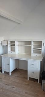 Ikea Hemnes bureau met opbouwdeel 155x137x65cm wit, Ophalen, Gebruikt, Bureau