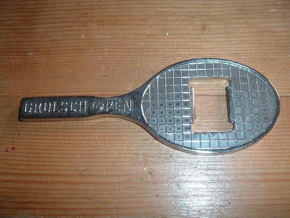 Grolsch opener (nr.16) i.v.v. tennisracket, Ophalen of Verzenden, Nieuw, Flesopener, Grolsch