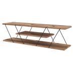 TV meubel - zwart & walnoot - 120x33x30cm, Ophalen, 100 tot 150 cm, Zo goed als nieuw, Minder dan 100 cm