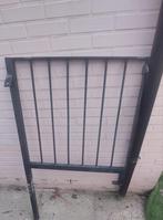 Gebruikt zwart gepoedercoat hekwerk, 1.80m, 2 delen, Ophalen, Gebruikt, IJzer, Sierhekwerk