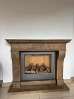 Haard op gas met stenen ombouw in zeer goede staat, Ophalen, Zo goed als nieuw, Inbouwhaard, Gashaard