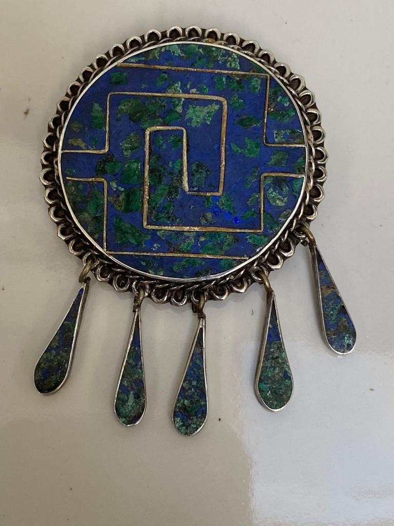 Mexico hanger broche zilver, Verzenden, Zilver, Broche