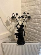 Antieke tafellamp met cherubijnen en bloemvormige kappen, Antiek en Kunst, Ophalen