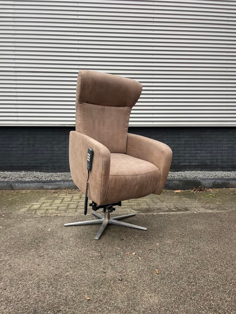 Prominent sorisso sta op stoel / relax fauteuil op accu, Huis en Inrichting, Fauteuils, Ophalen, Minder dan 75 cm, Zo goed als nieuw